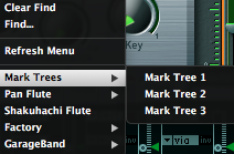 Sampler Instruments Menu