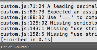 JSHint in action